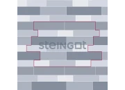 Тротуарная плитка Домино Серая 80 мм, Steingot