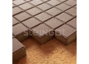Тротуарная плитка Квадрат 100*100*60 Темно-коричневый (верхний прокрас)