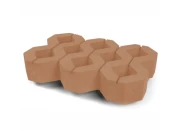 Тротуарная плитка Газонная решетка 1РД10 персиковая, Нобетек